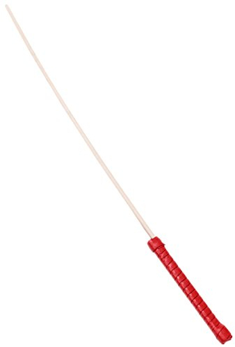 Reitgerte aus natürlichem, elastischem, robustem Bambusholz, Rattan-Stil, scharfe Reitgerte oder Ernte, Rot, 1,0 cm, 0,8 cm, rot