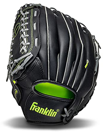 Franklin Sports Field Master Midnight – Baseball-und Softball-Handschuh – Erwachsenen-und Jugendhandschuh – Linkshänder – 30,5 cm, Schwarz, 12.0