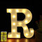 HONPHIER® Buchstaben Lichter Alphabet Lampe LED Brief Beleuchtung Buchstabe Licht Beleuchtete Buchstaben Nachtlichter Dekoration für Geburtstag Party Hochzeit Kinderzimmer (R)