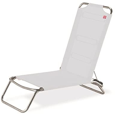 fiam Jolly Art. 031TX Lounger Beach in der Farbe Aluminium und Texilene Weiß