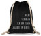 Turnbeutelliebe® Turnbeutel mit Spruch - Verschiedene Designs - Bedruckt - Baumwolle schwarz - Sportbeutel - Rucksack - ca. 12 Liter - 37 x 46 cm (Nicht schubsen ich hab einen Joghurt)