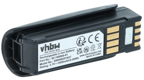 vhbw Akku kompatibel mit Motorola MT2000 | MT2070, MT2090 Barcodescanner POS (2400 mAh, 3,7 V, Li-Ion)