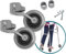 OrtoPrime Set x2 RÄDER Rollatoren für Senioren - Hinterräder anpassbar an Erwachsene Rollatoren Radnaben mit 30 mm, 25 mm und 22 mm Rohr kompatible - Druckbremse bei Belastung - Einfache Installation