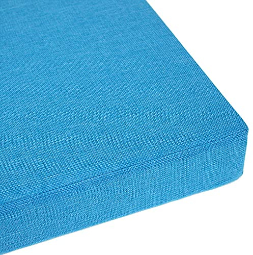 2 3-Sitzer Bankkissen Pad Esszimmerbank Kissen mit 35D High Density Sponge Swing Sitzkissen für Garten Terrasse Indoor Outdoor Möbel (Seeblau, 40 x 40 x 5 cm)