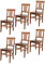 t m c s Tommychairs - Set 6 sillas Artemisia para Cocina y Comedor, Estructura y Asiento en Madera de Haya Pintada en Color Nogal Antiguo