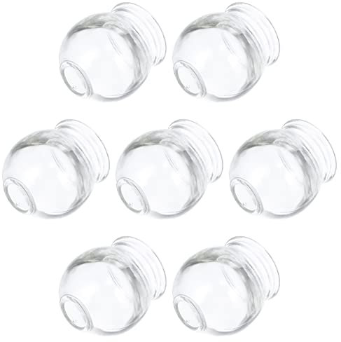 iplusmile Set di coppettazione terapeutica: coppettazione in vetro spesso per terapia di coppettazione - Massaggio muscolare della schiena del corpo, 7 pezzi/set