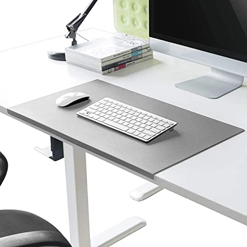 PU Leder Schreibtischunterlage mit Kantenschutz Schreibunterlage | 120X50cm, 2mm Dick, Rutschfeste Wasserdicht, Glatt, Große Schreibmatte Büro PC Laptop Mauspad