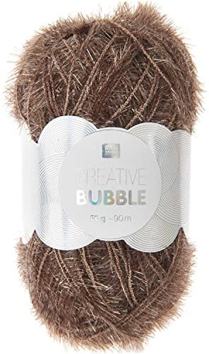 Rico Creative Bubble 50g Stricken Wolle Strick Schwäme häckeln Nuss