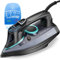 Sundu 1700-Watt Steam Iron with Digital LED Screen, Ceramic Coated Soleplate, Anti-Drip, and 3-Way Auto-Off Portable Iron with 4 Preset Steam & Temp Settings for Variable Fabric, 300ml Water Tank