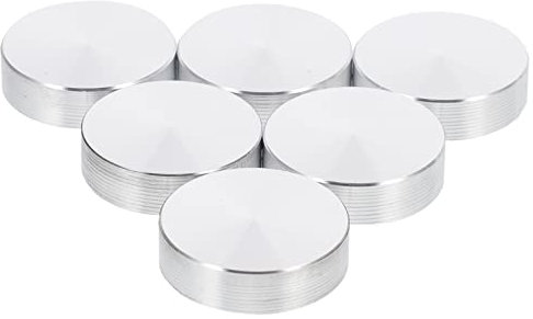 Angoily 6st Kuchen Aus Massivem Aluminium Glastischplattenadapter Runde Form Aluminium Glasabstandshalter Tischplatte Glastischplatte Scheibe Jacke Schreibtisch Aluminiumlegierung