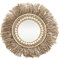 Exner GmbH Miroir avec corde en jute Swill - Bleu clair - Verre/corde/bois - 42 x 42 x 2 cm
