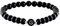 Kim Johanson Partner Perlenarmband mit Buchstabe aus Onyx Stein für Pärchen I Naturstein Freundschaftsarmband in Schwarz I Geschenk für Paare mit Gravur I Für Frauen und Männer inkl. Schmuckbeutel (G)
