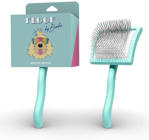Floof by Brodie, Brodie Hundebürste - Zupfbürste für Hunde - Hundebürste zum Ausfallen und Pflegen - Ideal für langhaarige Hunde und Haustiere
