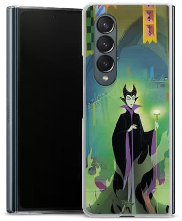 Hard Case kompatibel mit Samsung Galaxy Z Fold4 Schutzhülle transparent Smartphone Handy Hülle Maleficent Dornröschen Disney