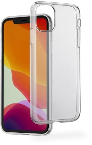 Hama Hülle für iPhone 11 (Handyhülle, Schutzhülle für Rückseite, Case, Kratzfest, extra Schutz für Kamera und Display, Wireless Charging kompatibel, transparent, Slim, Hülle dünn) durchsichtig