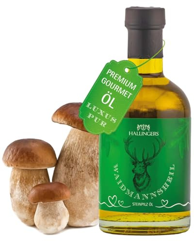Hallingers Genuss Manufaktur Premium-Öl Jäger-Geschenk - zum Würzen, Marinieren & Grillen in wertiger Geschenkflasche Waidmannsheil O..., Jagd-Geschenkidee für Jäger
