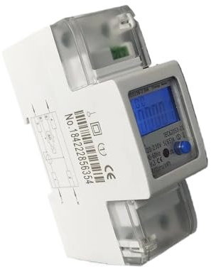 AIRUIXI Energiezähler 65A 100A 220V 50HZ 60HZ Spannung Strom Positive Rückwärts Aktive Blindleistung Einphasig Din-Schiene KWH Wattstunde Energiezähler(10(100) A)