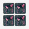 Sara Miller India Collection Untersetzer, Kolibri-Paradies, 4 Stück