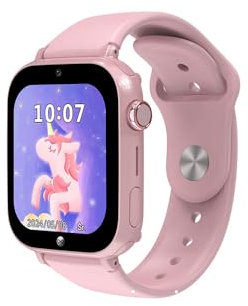 FOREVER Smartwatch Kids Look Me! 3 KW-520 Rosa - Reloj Inteligente Niño GPS y Llamadas - Pantalla de 1,85 - Smartwatch Sim con Botón SOS - Llamadas y Video - IP65 Impermeable - Android y iOS