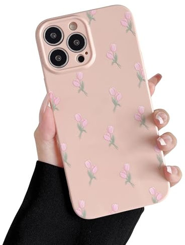 ZTOFERA Case for iPhone 15 Pro Max, Cute Flower Floral Pattern Soft Silicone Case, Slim Lightweight Shockproof Protective Bumper Cover for iPhone 15 Pro Max 6.7 - Pink Floral