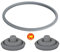 Pack 3 Repuestos para Olla a Presión WMF Perfect Plus y Perfect – Incluye 1x Gomas de Sellado (Ø22 cm) + 2x Juntas para Válvula, Tapa, Olla Express y Mango – Compatible con Modelos de 2,5L a 8,5L