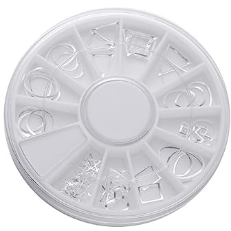OSOLADY Nailart Nieten Metall 12 Gitter Selbstgemacht Nageldekor Silber Lochmuster Nailart Zubehör Für Frauen Nagelkunst Und Bastel Dekoration