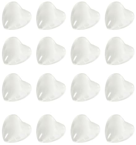 FRCOLOR 100pcs Clear Glass Nail Polish Display Beads Haert Shaped Clear Glass Beads Bulk Nail Polish Color Card for Salon Diy Manicure Tool Accessories