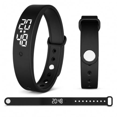 Vibrationswecker Armband Wecker Armband Silent Vibration Alarm Clock | Wasserdichter Vibrationsalarm Erinnerung Uhr mit 10 täglichen Alarmen Trinkerinnerung Medikamenten Töpfchentraining Schlaf