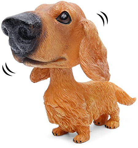 COGEEK Bobble Head Dogs Bobbing Heads Car Dash Puppy Car Decoration (Dachshund)