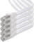 Cavo di rete piatto Cat.7 Gigabit Ethernet Lan (RJ45), 10Gbit/s, compatibile con Cat.5 –Cat.5e – Cat.6 Bianco / 5 pz 2 m