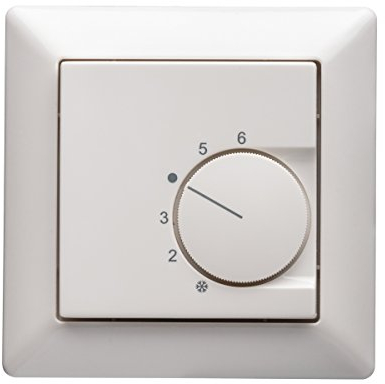 Halmburger Raumthermostat RTR-5510rg inkl. Jung AS 500 1-fach Rahmen AS581WW in alpinweiß mit Abdeckung 55x55mm