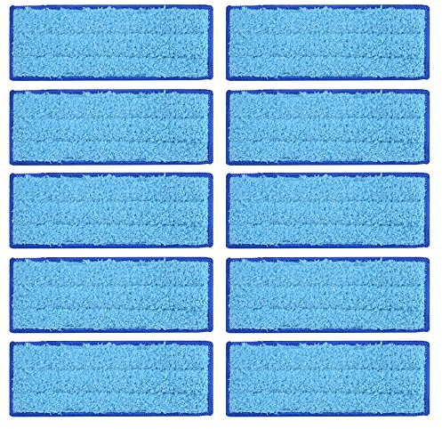 Sun3drucker 10Pcs Microfiber Wet Cloth Mopping Pads Washable Reusable Replacement for iRobot Braava Jet 240/241 Cleaner Robot
