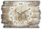 Kreative Feder Designer Wanduhr Gras Relax aus Holz Größe 40x27cm - Quarzuhr im Landhaus-Stil Shabby-Style Made in Germany leise ohne Ticken (Gras, leises Quarzuhrwerk)