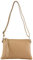 modamoda de T186 Damen Leder Clutch Umhängetasche Abendtasche handmade in Italy, Farbe:Beige