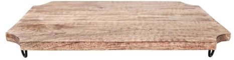 Carousel Home and Gifts Mango Wood Kitchen Cutting Chopping Board On Legs ~ Beautiful Wooden Serving Platter