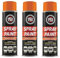 250ml High Grade Matt Gloss Household Spray Paint Can for Autos Wood Metal Plastic Graffiti (3, Orange Gloss)
