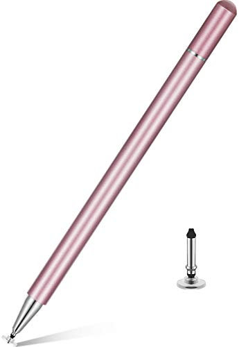 Penne Stilo Capacitive per Touch Screen, 1 Pezzo Stilo con Disco Universale Compatibile con la Maggior Parte dei Dispositivi Intelligenti (Oro Rosa)