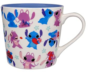 Disney Tazza in ceramica Stitch and Angel (425 g) - con stampa interna