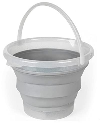 Beldray LA084354GRYEU7 Cubo Gris Brillante de 10 litros LA08454GRYEU7, Fácilmente Plegable, Práctico y Resistente, Diseño Que Ahorra Espacio, 1