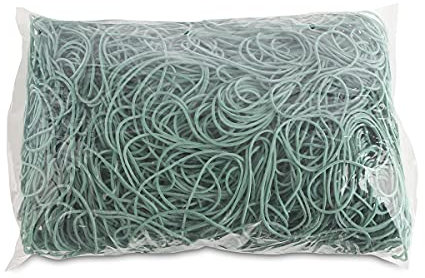 OFFICE PRODUCTS Gummibander Durchmesser: 70mm Farbe: Grün/Gewicht: 1000g - 1 kg/Haushaltsgummi Gummiringe Gummi/Kautschuk 60% / Gummis für Zuhause Büro Schule