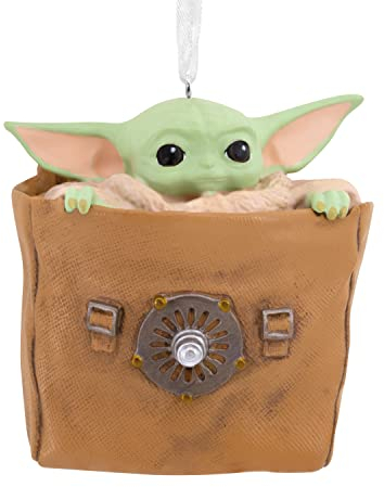 Hallmark Star Wars: The Mandalorian Grogu in Bag Christmas Ornament, May The 4
