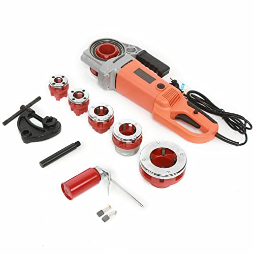 Elektrischer Gewindeschneider, 2300W Tragbare Gewindeschneidmaschine Rohrschneider 1/2 - 2 Schneidkluppe Gewindeschneidkluppe Set für Erzinkten Rohren Eisenrohren