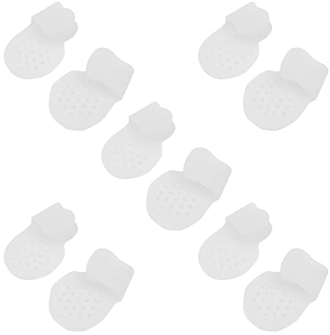 10 Stück Gel Little Toe Pads Little Toe Corrector Toe Straightener Pinky Toe Cushion Splint Pain Relief (Bei zehen, mädels,Weiß mit Löchern)