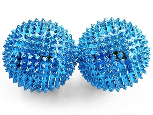 2x DBT Skills Igelball | Magnetischer Hochstress Akupressurball | Tiefblau | 47mm Durchmesser | zum Stressabbau oder zur Massage, gegen Anspannung und für mehr Beweglichkeit und Konzentration