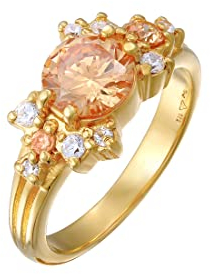 Elli Ring PREMIUM Ring Damen Cocktail Statement mit Zirkonia in 925 Sterling Silber vergoldet