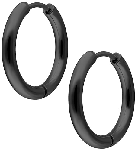 Wildcat Ohrringe - Little Hoops - Roségold, 25,0 mm - Chirurgenstahl 316L - wasserfest, langlebig, hautverträglich