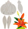 Sijiangmold Lot de 2 moules en silicone en forme de fleur de lys pour décoration de gâteaux, chocolats, bonbons, pâte à sucre