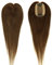 Larafona Damen Topper Extensions Echthaar Silk Base Haarteile Toupet Clip In Human Hair Extensions 6x9cm 40cm Haar Mittel Braun 4#