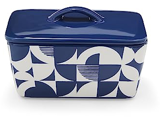 Cooksmart British Designed Ceramic Butter Dish with Lid | Large Butter Dish for All Types of Kitchens | Butter Dishes for All Sizes of Butter (Bauhaus Geo)