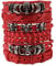 MILAKOO Lederarmband herren Schädel geflochtenes Armband für Frauen 6 Pcs